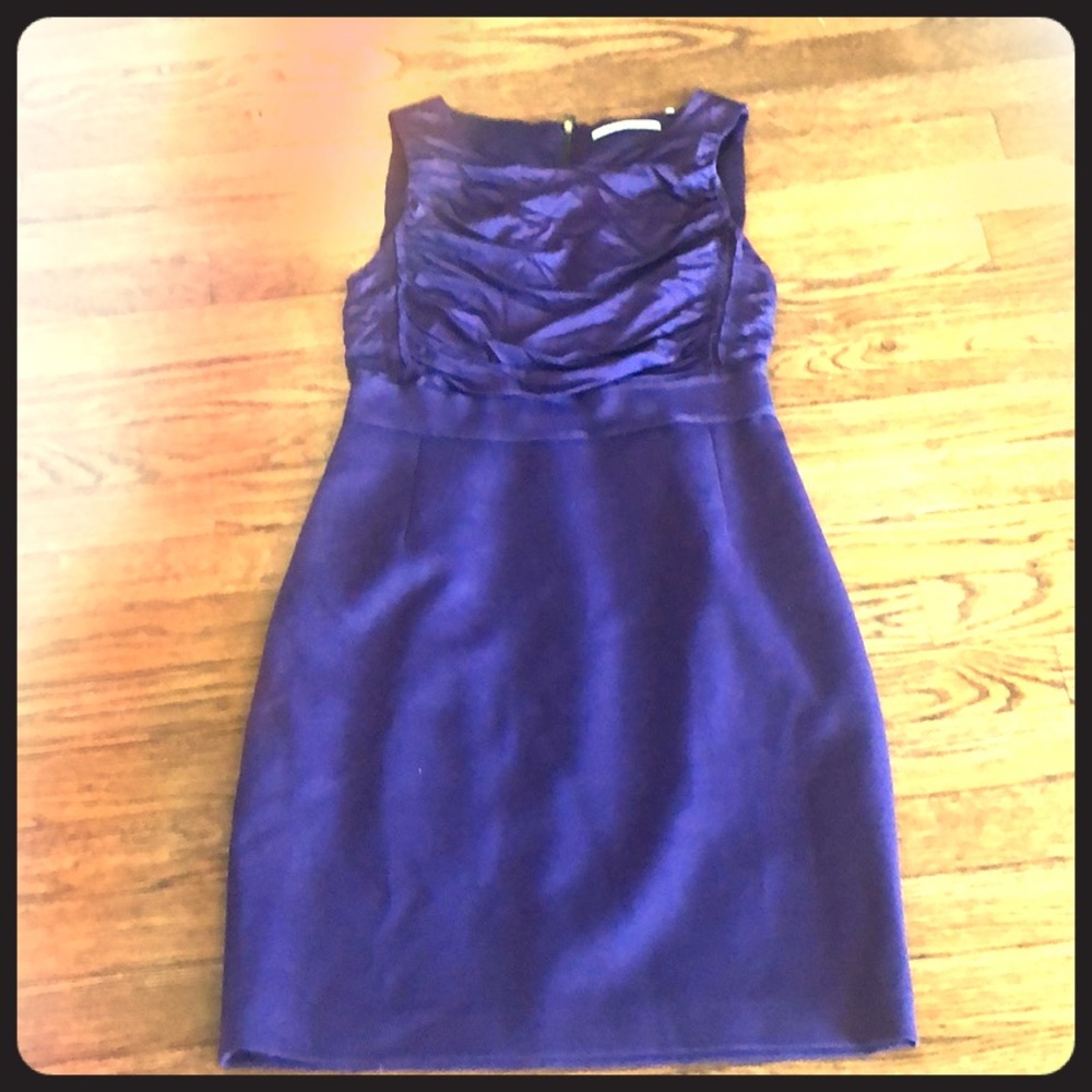 Tahari Purple Stretch Dress